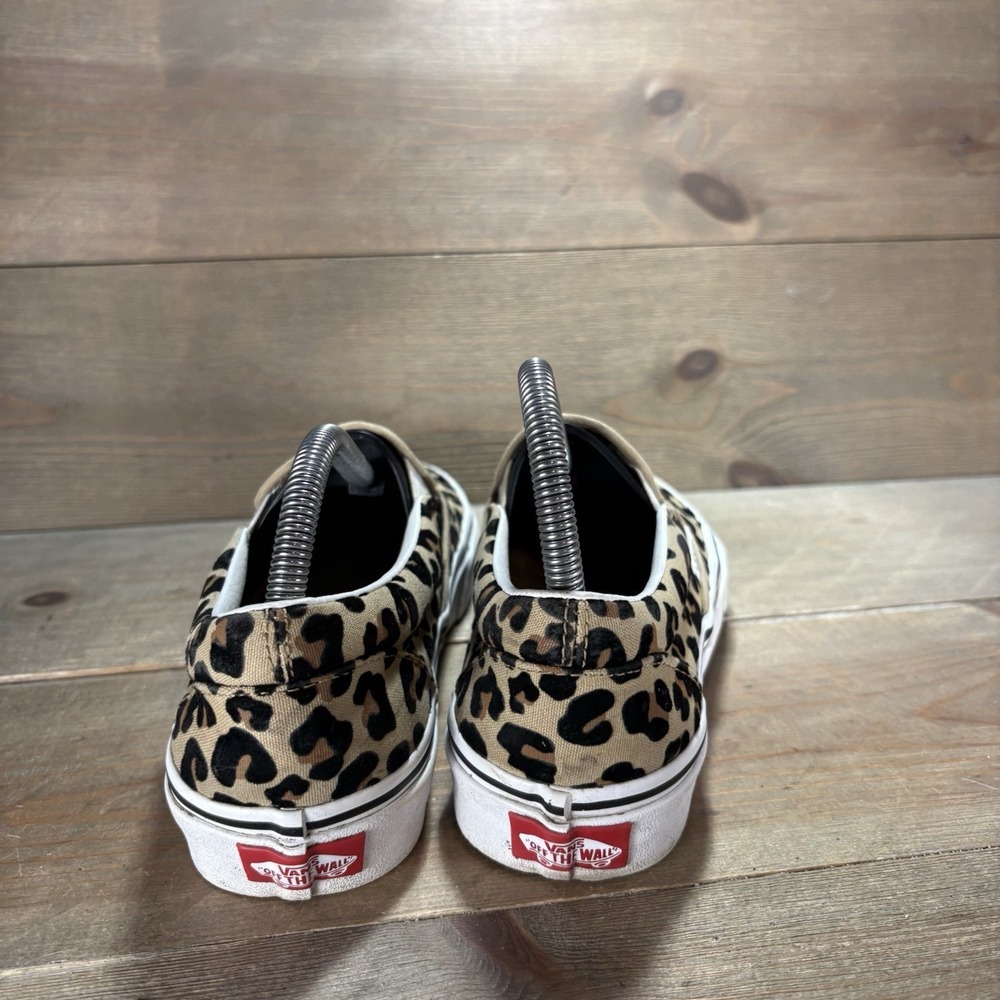 vans classic womens size 7.5 shoes brown leopard print athletic skate sneakers - Picture 4 of 9